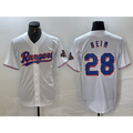 Texas Rangers #28 Jonah Heim White Fotopoulosg 2023 World Series Champions Cool Base Jersey