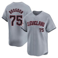 Cleveland Guardians #75 Connor Brogdon Player Gray Fotopoulosg Road Limited Home Stitched Jerseys