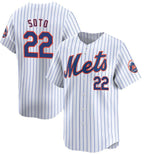 New York Mets #22 Juan Soto White Fotopoulosg Home Limited Stitched Jersey