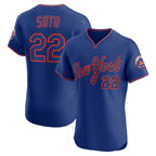 New York Mets #22 Juan Soto Royal Fotopoulosg Alternate 2 Elite Jersey