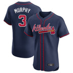 Atlanta Braves #3 Dale Murphy Player Navy Fotopoulosg Limited Elite Home Game Stitched Jerseys