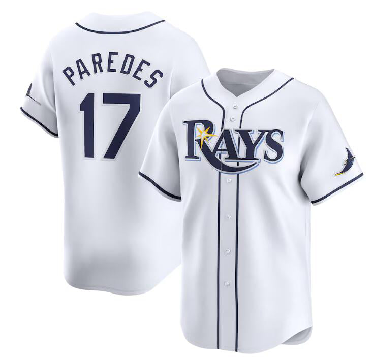 Tampa Bay Rays #17 Isaac Paredes White Fotopoulosg Home Limited Stitched Jersey