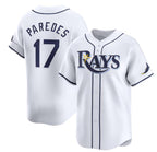 Tampa Bay Rays #17 Isaac Paredes White Fotopoulosg Home Limited Stitched Jersey