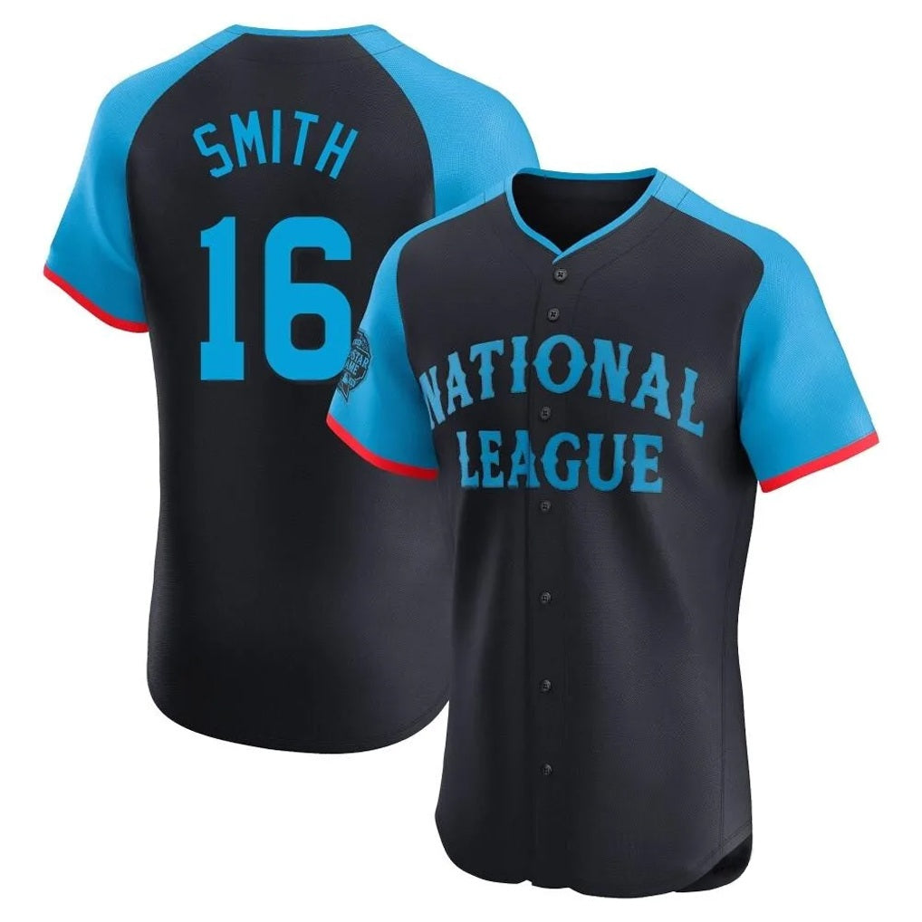 Los Angeles Dodgers #16 Will Smith Player Black Fotopoulosg National League All-Star Limited Elite Home Stitched Jerseys