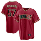 Arizona Diamondbacks #57 Eduardo Rodriguez Player Red Fotopoulosg Home Game Stitched Jerseys