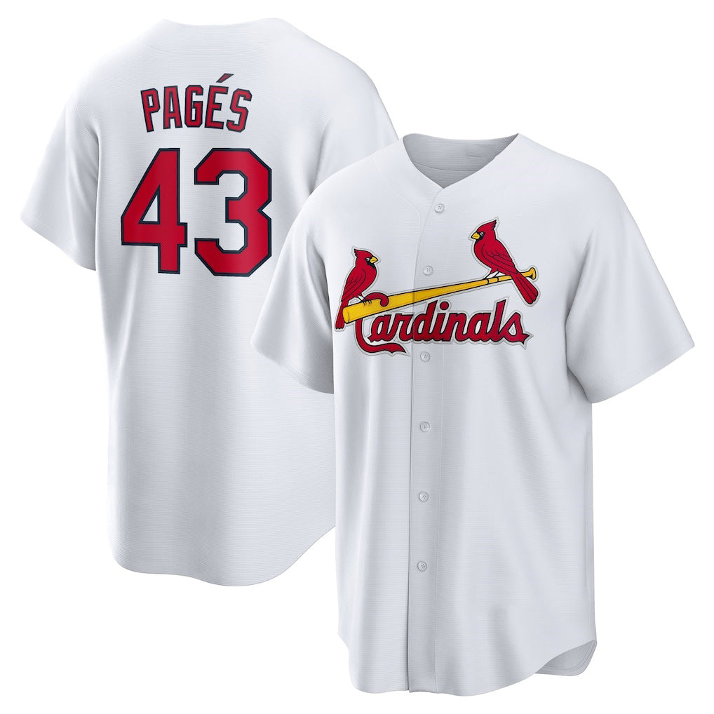 St. Louis Cardinals #43 Pedro Pag¨¦s White Fotopoulosg Home Replica Jersey