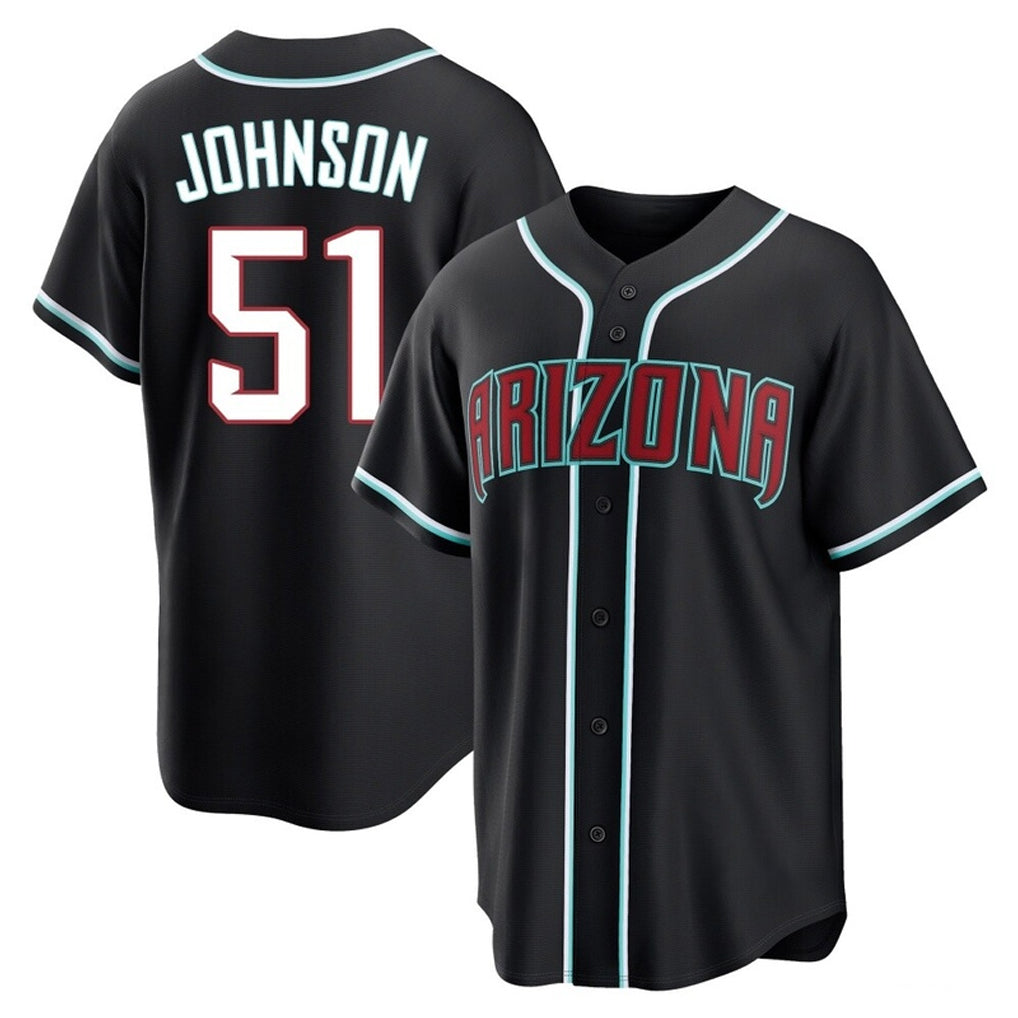 Arizona Diamondbacks #51 Randy Johnson Player Black Fotopoulosg Home Game Stitched Jerseys