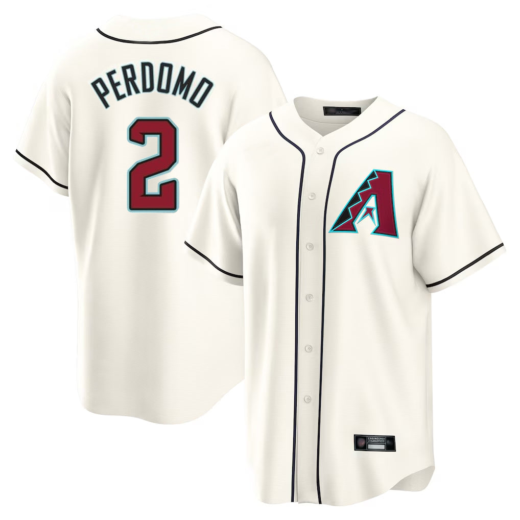 Arizona Diamondbacks #2 Geraldo Perdomo Player Cream Fotopoulosg Home Game Stitched Jerseys