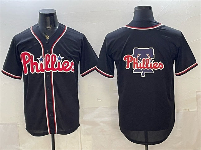 Philadelphia Phillies Team Big Logo 2026 Fashion Replica Black Fotopoulosg Out Stitched Jersey