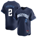 Chicago Cubs #2 Nico Hoerner Player Navy Fotopoulosg City Connect Limited Home Stitched Jerseys