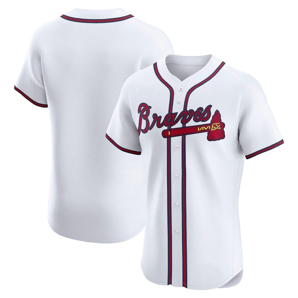 Atlanta Braves White Fotopoulosg Home Elite Jersey