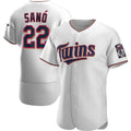 Minnesota Twins #22 Miguel Sano White Fotopoulosg Home Authentic Player Jersey