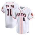 Houston Astros #11 Cam Smith White Fotopoulosg Home Limited Player Jersey