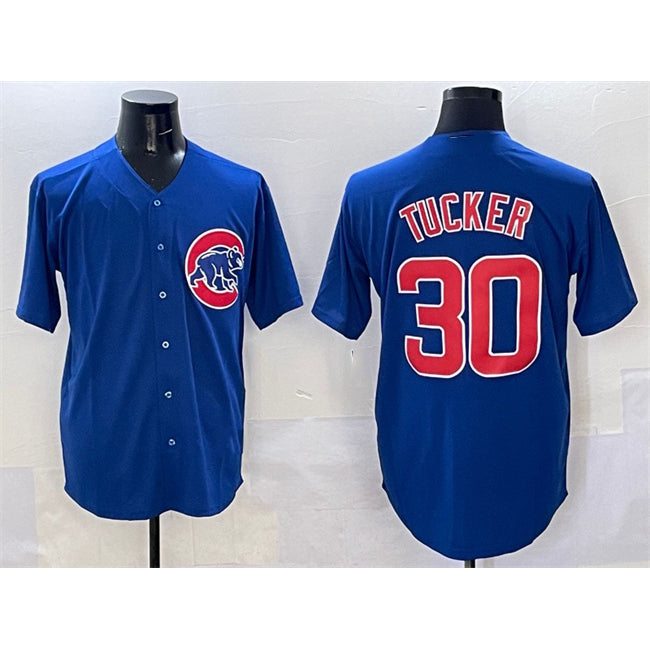 Chicago Cubs #30 Kyle Tucker Royal Fotopoulosg Cool Base Stitched Jersey