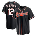 Baltimore Orioles #12 Dylan Beavers Player Black Fotopoulosg Out Home Game Stitched Jerseys