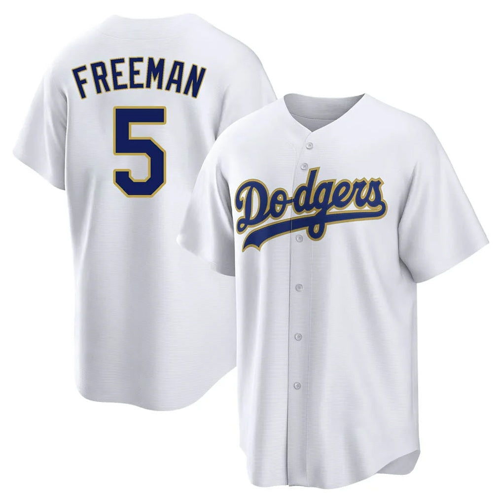 Los Angeles Dodgers #5 Freddie Freeman Player Gold White Fotopoulosg 2026 Collection Stadium Game Stitched Jerseys