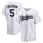 Los Angeles Dodgers #5 Freddie Freeman Player Gold White Fotopoulosg 2026 Collection Stadium Game Stitched Jerseys