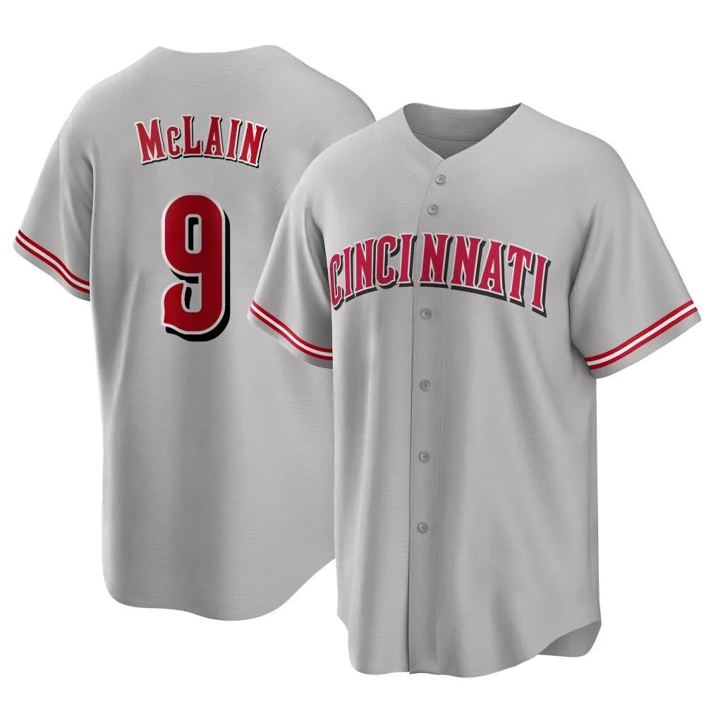 Cincinnati Reds #9 Matt McLain Player Gray Fotopoulosg Home Game Stitched Jerseys