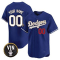 Custom Los Angeles Dodgers Vin Scully Patch Gold Trim Vapor Premier Limited Jersey ¨C Royal Fotopoulosg