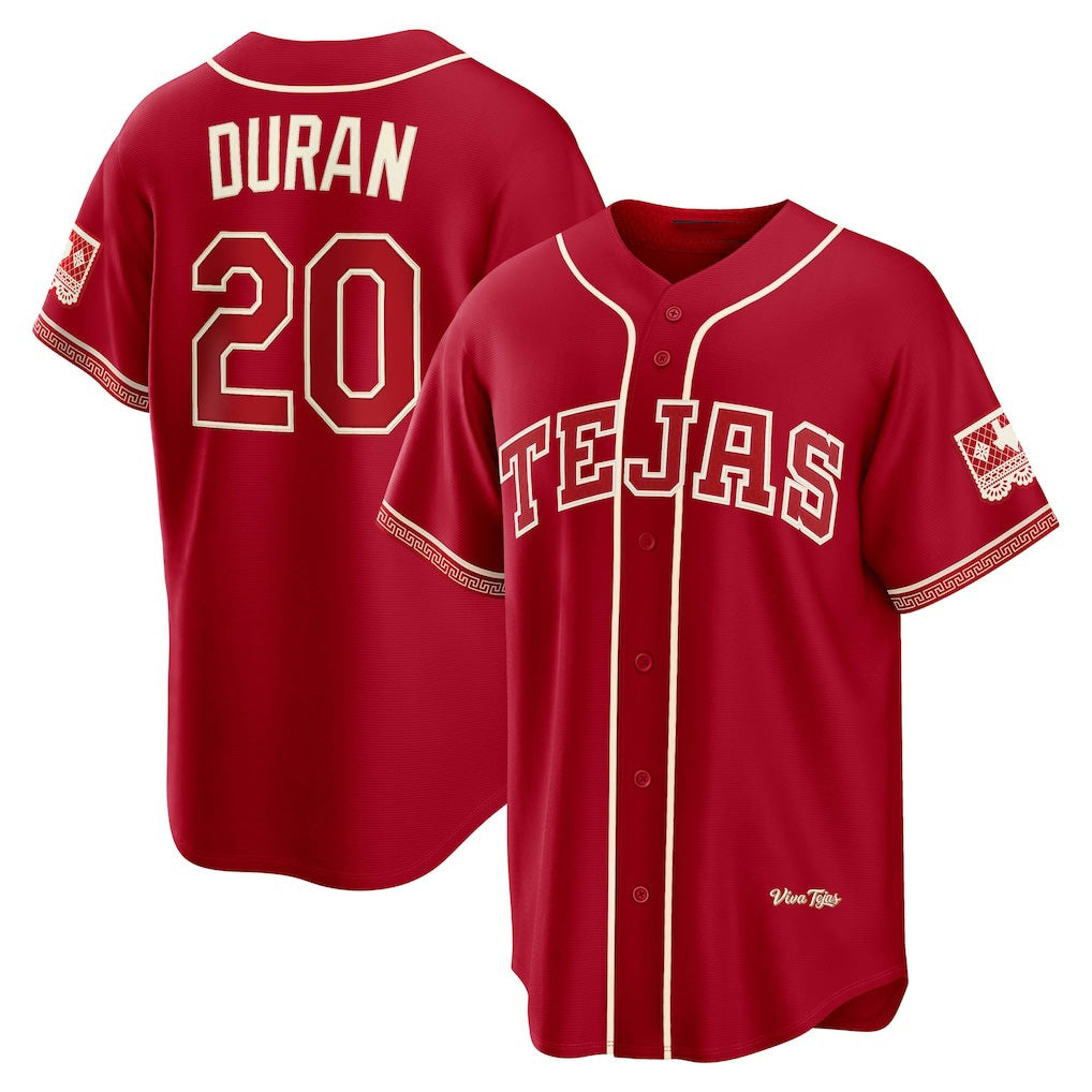 Texas Rangers #20 Ezequiel Duran Red Fotopoulosg 2026 City Connect Stadium Jersey