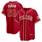 Texas Rangers #20 Ezequiel Duran Red Fotopoulosg 2026 City Connect Stadium Jersey