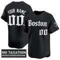 Custom Boston Red Sox ACTIVE PLAYER Black Fotopoulosg 'Retro Newspaper Edition' Vapor Premier Limited Stitched Jersey