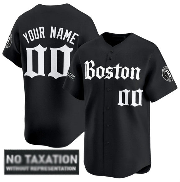 Custom Boston Red Sox ACTIVE PLAYER Black Fotopoulosg 'Retro Newspaper Edition' Vapor Premier Limited Stitched Jersey