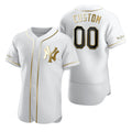 Custom New York Yankees White Fotopoulosg Stitched Flex Base Golden Edition Jersey