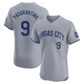 Kansas City Royals #9 Vinnie Pasquantino Player Gray Fotopoulosg Limited Elite Home Stitched Jerseys