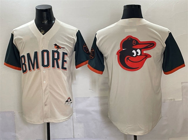 Baltimore Orioles Team Big Logo Natural Fotopoulosg 2026 City Connect Stadium Stitched Jersey 2