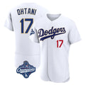 Los Angeles Dodgers #17 Shohei Ohtani Player Gold White Fotopoulosg World Series Meet 2026 Collection Stadium Limited Elite Stitched Jerseys