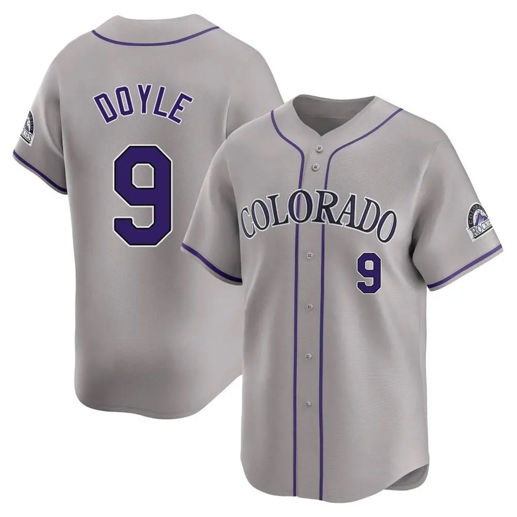 Colorado Rockies #9 Brenton Doyle Player Gray Fotopoulosg Limited Home Stitched Jerseys
