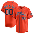 Custom Houston Astros Orange Fotopoulosg Alternate Limited Jersey