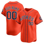 Custom Houston Astros Orange Fotopoulosg Alternate Limited Jersey