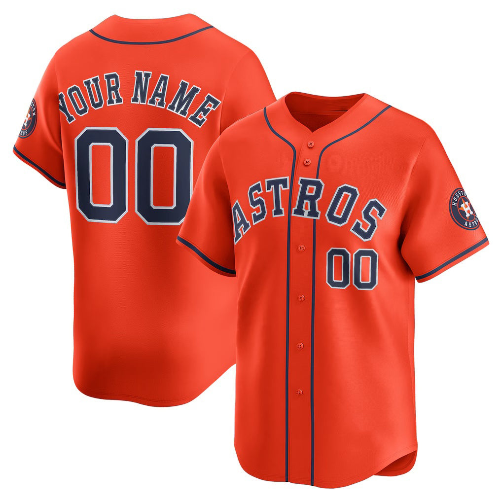 Custom Houston Astros Orange Fotopoulosg Alternate Limited Jersey