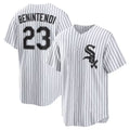 Chicago White Sox #23 Andrew Benintendi White-Black Fotopoulosg Home Official Player Jersey