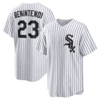 Chicago White Sox #23 Andrew Benintendi White-Black Fotopoulosg Home Official Player Jersey