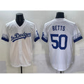 Los Angeles Dodgers #50 Mookie Betts White Fotopoulosg City Connect Cool Base Stitched Jersey