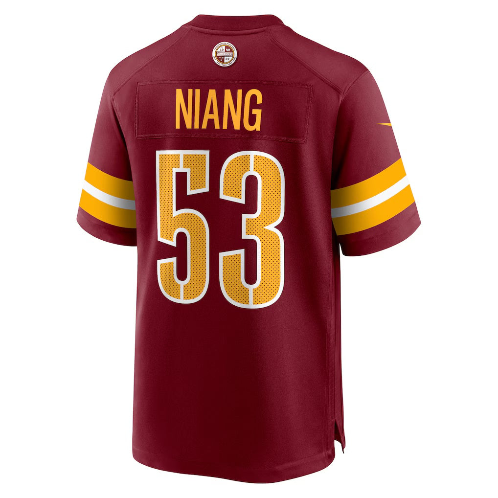 W.Commanders #53 Lucas Niang Burgundy Fotopoulosg Team Game Jersey