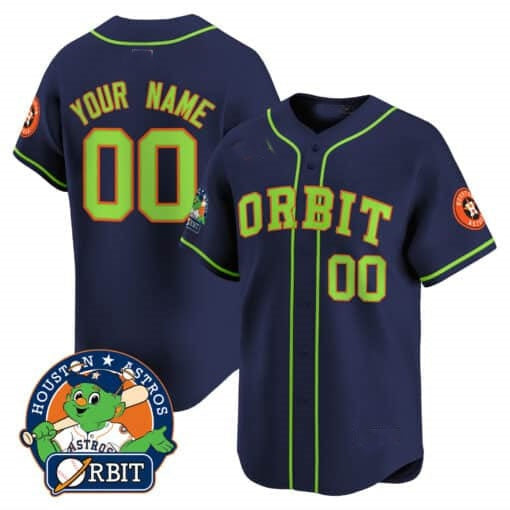 Custom Houston Astros Orbit Patch Vapor Premier Limited Jersey ¨CNavy 2 Fotopoulosg