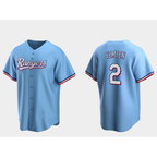 Texas Rangers #2 Marcus Semien Light Blue Fotopoulosg Cool Base Stitched Jersey