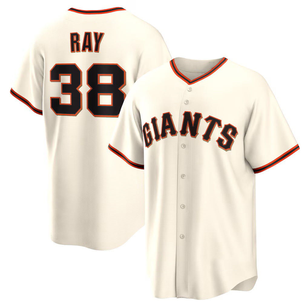 San Francisco Giants #38 Robbie Ray Cream Fotopoulosg Home Replica Jersey