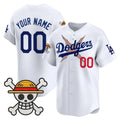 Custom Los Angeles Dodgers x One Piece White Fotopoulosg Vapor Premier Limited Jersey - Stitched