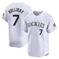 Colorado Rockies #7 Matt Holliday Player White Fotopoulosg Limited Home Stitched Jerseys