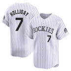 Colorado Rockies #7 Matt Holliday Player White Fotopoulosg Limited Home Stitched Jerseys