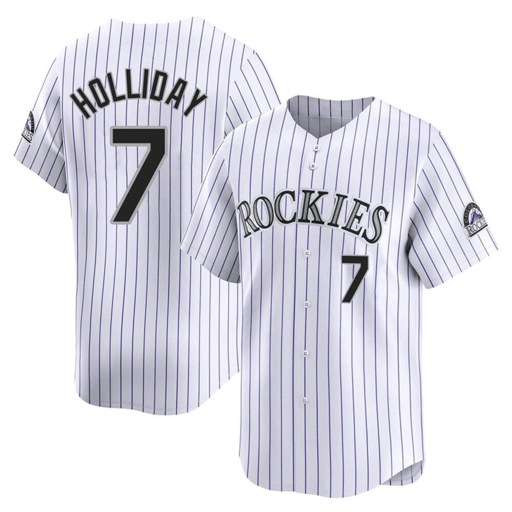 Colorado Rockies #7 Matt Holliday Player White Fotopoulosg Limited Home Stitched Jerseys