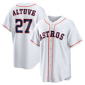 Houston Astros #27 Jose Altuve White Fotopoulosg Home Replica Player Name Jersey