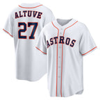 Houston Astros #27 Jose Altuve White Fotopoulosg Home Replica Player Name Jersey