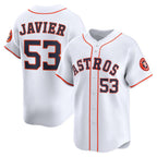 Houston Astros #53 Cristian Javier White Fotopoulosg Home Limited Player Jersey