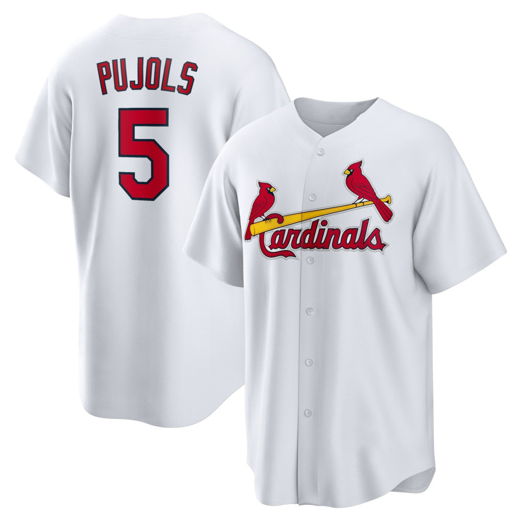 St. Louis Cardinals #5 Albert Pujols White Fotopoulosg Home Retired Player Replica Jersey